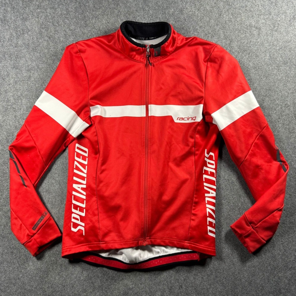 Specialized Element 1.0‎ Cycling Jacket Mens Medium Red White Full Zip Racing